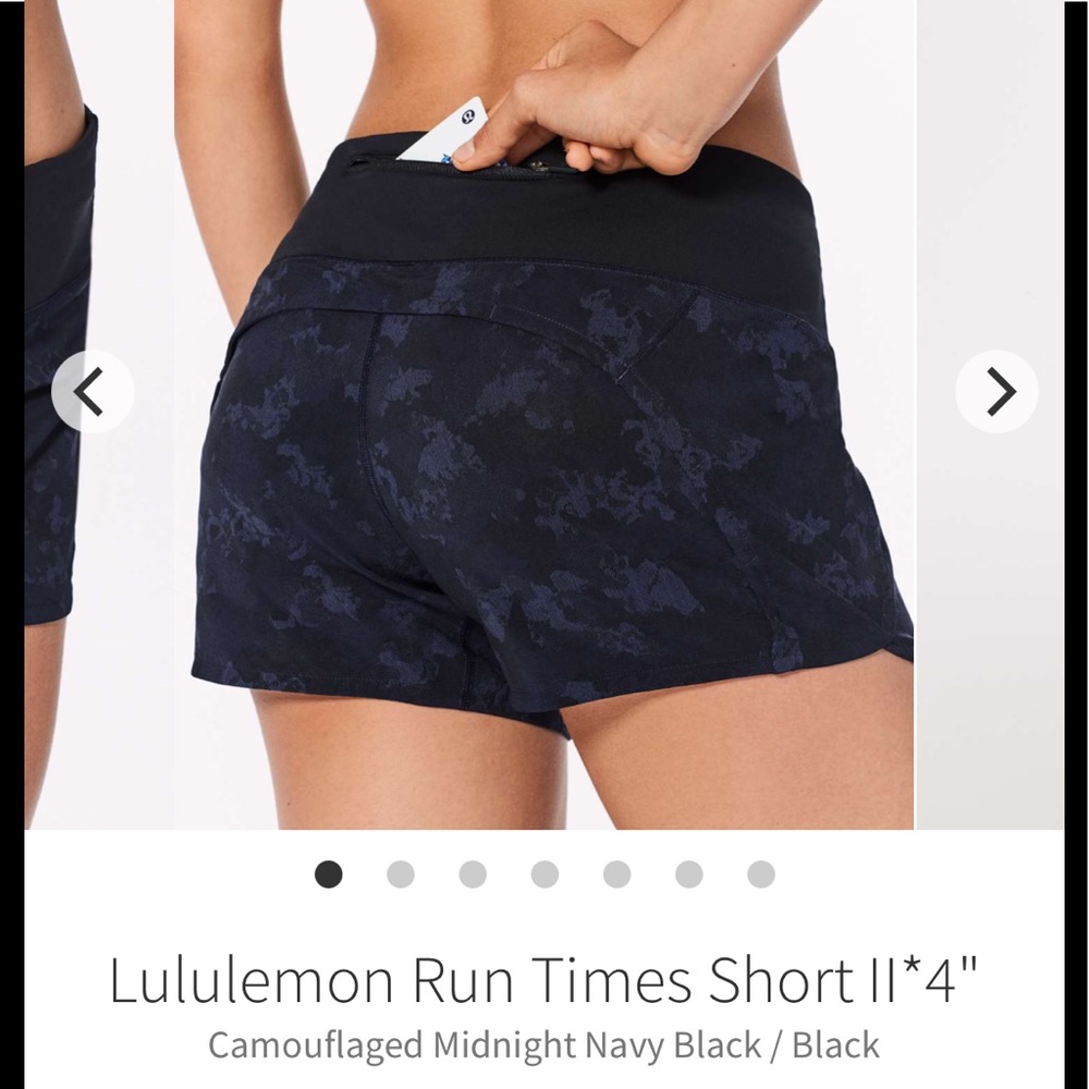Lululemon run time ll 4” short size 6